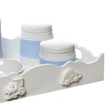 Kit Higiene Com Porcelanas E Capa Meios De Transporte