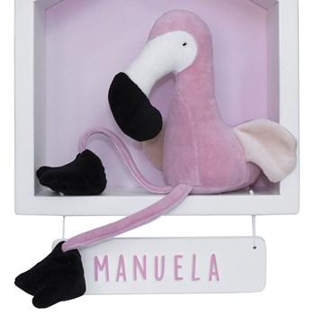 Porta Maternidade Casinha Flamingo