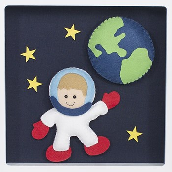 Porta Maternidade Quadro Acrílico Astronauta
